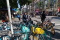 Busy inner city street, Shanghai China Royalty Free Stock Photo