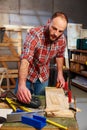 Joiner working in workshop Royalty Free Stock Photo