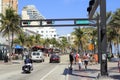 Busy A1A at Las Olas Boulevard Royalty Free Stock Photo