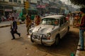 Busy Main Bazar street, the most famous market district of Delh