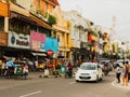 Busy Malioboro street during holiday season