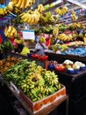 Busy market in Kasimedu Chennai Tamil Nadu India .Selling bananas.