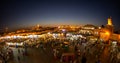 Busy Market Night, Marakesh, Morocco Royalty Free Stock Photo
