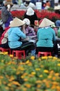 The busy market in Vietnam Royalty Free Stock Photo