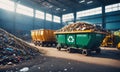 Modern Recycling Plant Processing Waste Royalty Free Stock Photo