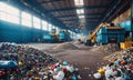 Modern Recycling Plant Processing Waste Royalty Free Stock Photo