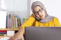 Busy Muslim Businesswoman Working in Office Royalty Free Stock Photo