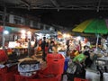 Busy night market Kota Kinabalu Sabah Malaysia