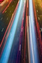 Busy night road Royalty Free Stock Photo