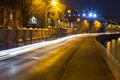 Busy night road Royalty Free Stock Photo