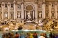 Busy night at Trevi fountain, Rome