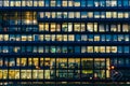 Busy Office Buildings During Night In Amsterdam City Royalty Free Stock Photo