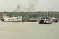 The busy Port of Tanjung Perak Surabaya on a cloudy day