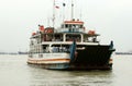 The busy Port of Tanjung Perak Surabaya on a cloudy day