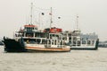 The busy Port of Tanjung Perak Surabaya on a cloudy day