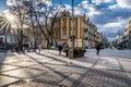 Busy promenade, Henryka Sienkiewicza street in Kielce