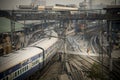 Busy railway station in Delhi India