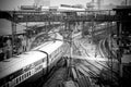 Busy railway station in Delhi India Royalty Free Stock Photo