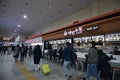 Busy Restaurant in a line at Seoul Express Bus Terminal. Seoul Express Bus Terminal is the main bus terminal located in Seocho-gu.