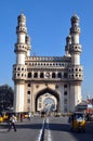 Busy road around Charminar, India