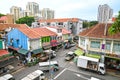 Busy Road Junction at Little India, Singapore Royalty Free Stock Photo