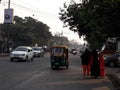 Busy road at Kolkata city shyambazar