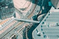 A busy road seen from the burj Khalifa