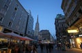 Busy shopping area around Spiegelgasse in Vienna