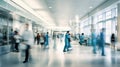 Busy staff in a lobby area of a modern Hospital Royalty Free Stock Photo