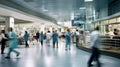 Busy staff in a lobby area of a modern Hospital Royalty Free Stock Photo