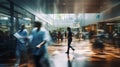 Busy staff in a lobby area of a modern Hospital Royalty Free Stock Photo