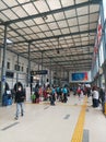 Busy in Station of Senen Jakarta