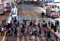 Busy Street in Causeway Bay in Hong Kong Royalty Free Stock Photo