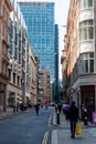 Eldon street in Moorgate, London. Royalty Free Stock Photo