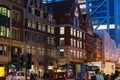 Moorgate high street in the centre of London. Royalty Free Stock Photo