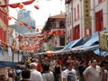 Busy Street In Chinatown Royalty Free Stock Photo