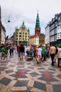 Busy street in Copenhagen, Denmark Royalty Free Stock Photo