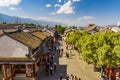 Busy street in Dali city, Yunnan