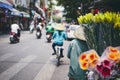 Busy street in Hanoi Royalty Free Stock Photo