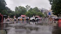 Busy Street of Indore city during monsoon rains Royalty Free Stock Photo