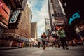 Busy street in Manhattan, New York City Royalty Free Stock Photo