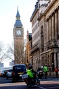 Busy Street near Big Ben Royalty Free Stock Photo