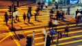 Busy Street at night - Hong Kong Royalty Free Stock Photo