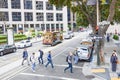 Busy street of San Francisco, USA Royalty Free Stock Photo