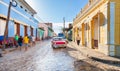 Busy street of Trinidad Town in Central Cuba