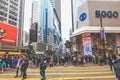 Busy streets in Causeway Bay, Hong Kong, Feb 9 2024 Royalty Free Stock Photo