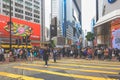 Busy streets in Causeway Bay, Hong Kong, Feb 9 2024 Royalty Free Stock Photo