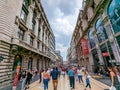 Busy streets of historic area of Mexico City