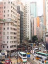 Busy streets at Hong Kong. Royalty Free Stock Photo