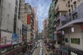 The busy streets of Kowloon in Hong Kong Royalty Free Stock Photo